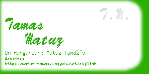 tamas matuz business card